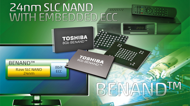 Bild 3: »BENAND« kommt ohne ECC (Fehlerkorrekturcode) im Host-Controller aus und ist doch zu allgemeinem SLC-NAND-Flash kompatibel