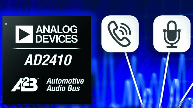 Der Transceiver AD2410 ist der erste Baustein aus der Automotive Audi Bus Serie von ADI, den Ford einsetzen wird.