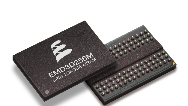 Um den Faktor 4 von 64 auf 256 MBit hat Everspin bei seinem ST-MRAM-IC EMD3D256M die Speicherdichte gesteigert.