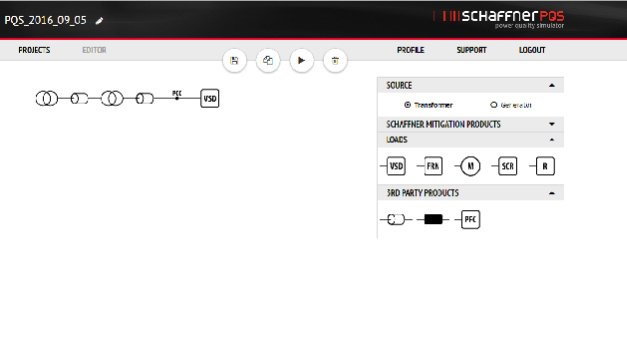Schaffner Power Quality Simulator