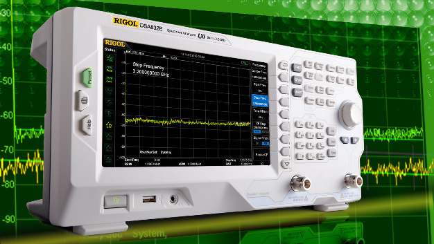 Der Rigol DSA832E-TG für genaue und hoch auflösende Messungen von 9 kHz bis 3,2 GHz.