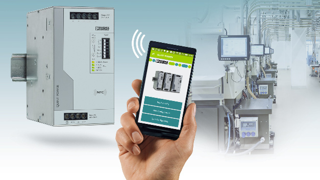 Die neuen Hutschienen-Netzteile der Quint-Familie von Phoenix Contact lassen sich per NFC parametrieren.