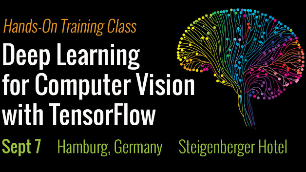 In Hamburg findet am 7. September eine Schulung zum Thema »Deep Learning for Computer Vision with TensorFlow« statt.