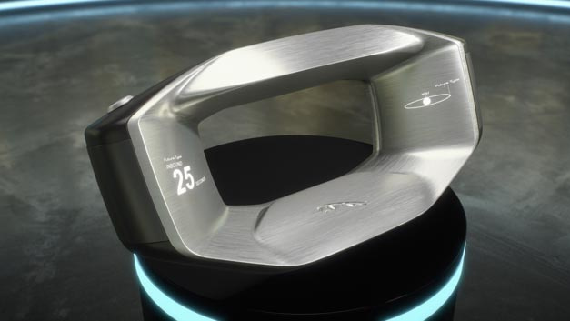 Alles, was ein Fahrer im Jahr 2040 noch benötigt ist ein (intelligentes) Lenkrad, wie »Sayer« von Jaguar Land Rover.